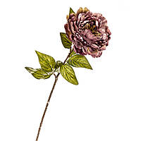 Цветок искусственный "Пионовидная роза темно-фиолетовая"