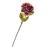 Цветок искусственный "Пионовидная роза бордо"