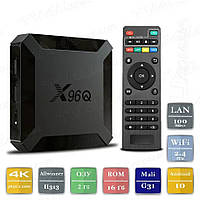 Смарт ТВ приставка X96Q 2/16 Гб Smart Android TV Box Андроид ТВ бокс А8599-17