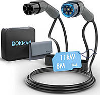 Зарядний кабель для електроавтомобіля Bokman 11 кВт типу 2
