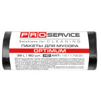 Пакети для сміття PRO service Optimum HD Чорні 35 л 50 шт. (4823071617238), фото 1