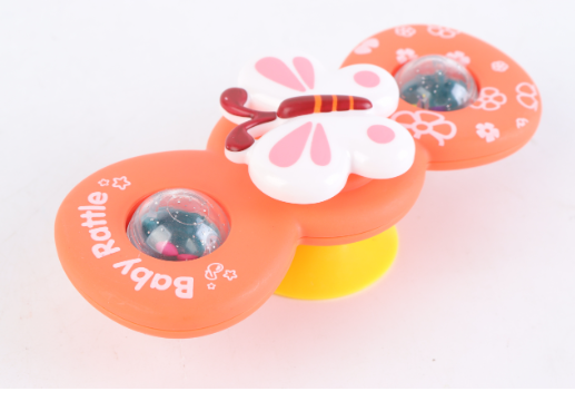 Брязкальце спінер на присосці  6329 Метелик на 2 пелюстки, фото 1