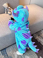 Утепленная детская пижама-кигуруми Джеймс Салливан 100 см, голубой