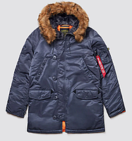 Парка Alpha Industries Men's Slim N-3B Parka Medium, Steel Blue