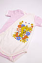 Боді на запах дівчинці з коротким рукавом, фото 5