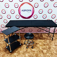 Комплект кушетка Економ Spunbond + візок косметологічний (45х30 см) + стілець майстра без спинки