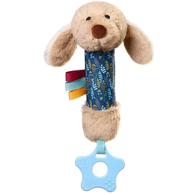 Брязкальце м'яке з пищалкою Цуценя Віллі BabyOno