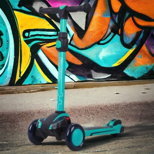 Самокат триколісний дитячий RoyalBaby SUSPENSION (регульоване кермо, колеса, що світяться) D-3Г Блакитний