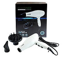 Профессиональный фен для сушки и укладки волос с диффузором Gemei GM-105 Белый 2400W tn