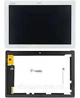 Дисплей Asus ZenPad 10 (Z300M /Z300CNL /Z301ML /Z301MFL) модуль, ЗЕЛЕНЫЙ ШЛЕЙФ, оригинал, Белый