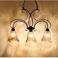 Люстра подвес коричневая на 3 лампы (ZD035/3 (long))