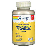 Solaray, Гліцинат магнію з високою засвоюваністю, 350 мг, 120 вегетаріанських капсул