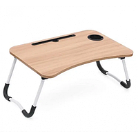 Складаний дерев'яний столик для ноутбука та планшета 60х40х30 см tn