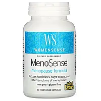 Natural Factors, WomenSense, MenoSense, формула для приема в период менопаузы, 90 вегетарианских кап,диет.доб.