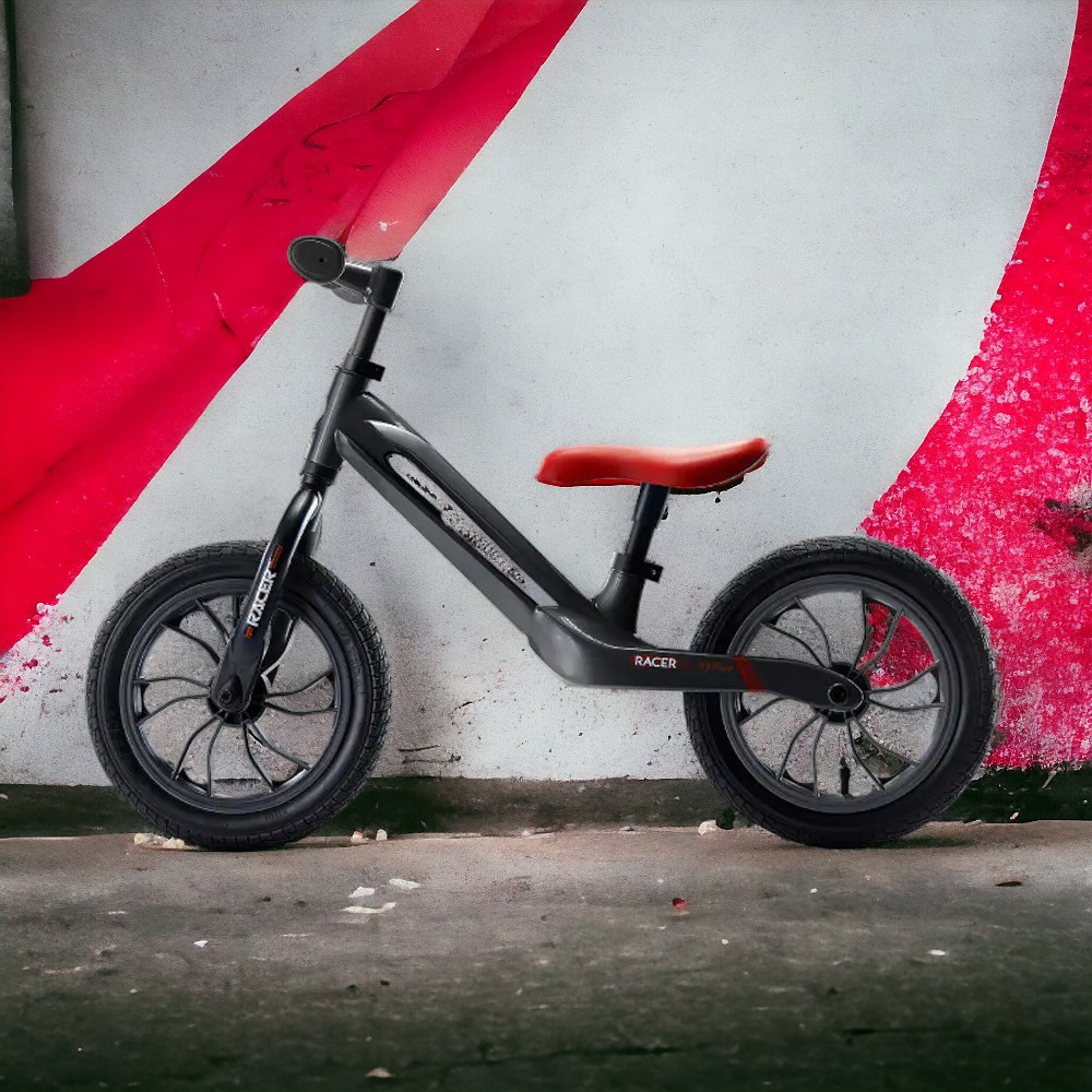 Біговел дитячий QPLAY Racer з надувними колесами Black red