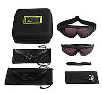 Защитные очки и маска 2 в 1 тактические Oakley Si Ballistic M Frame black.official