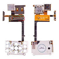 Шлейф Sony Ericsson S500, W580, камеры, дисплея, широкий, с компонентами, со звонком