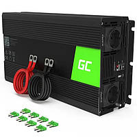 Преобразователь напряжения инвертор Green Cell 24V на 230V 1500W/3000W (INV19) чистая синусоида Б0536-17