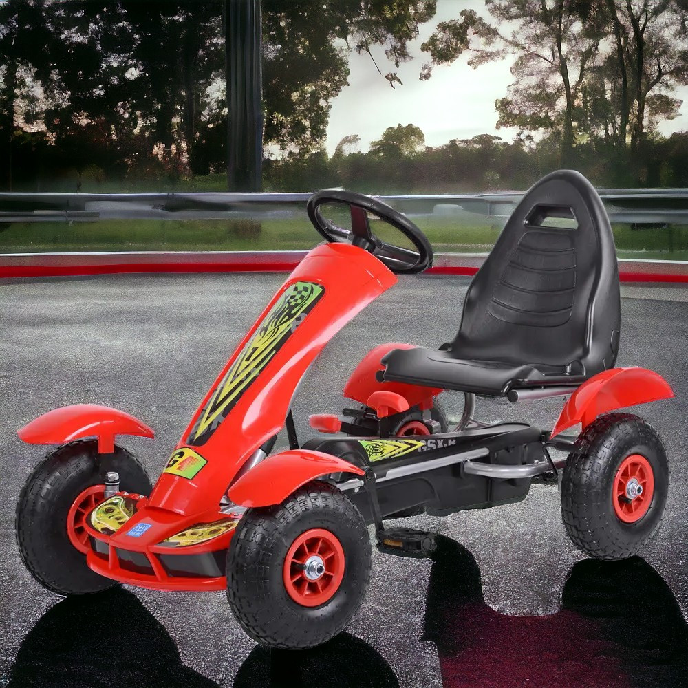 Дитячий карт G18 Червоний | Педальна машинка веломобіль (машинка для картингу)