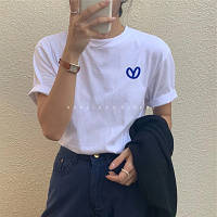 Женская футболка с короткими рукавами из чистого хлопка