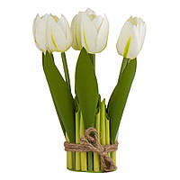 Букет тюльпанів, білий, 18 см