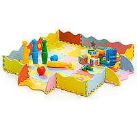 Детский коврик пазл с бортиками Toys 30x30 WCG EVA 25 частей, для детей Б5271-17