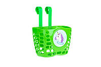 Кошик дитячий пластиковий на кермо ONRIDE Pony Mini зелений для велосипедів