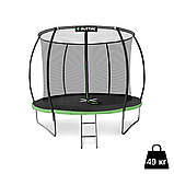 Батут OUTTEC Pumpkin з внутрішньою сіткою 10 футів 312 см чорно-зелений, фото 3