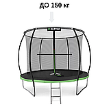 Батут OUTTEC Pumpkin з внутрішньою сіткою 10 футів 312 см чорно-зелений, фото 4