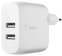 Зарядное устройство BELKIN Home Charger (24W) DUAL USB 2.4A, white (WCB002VFWH)