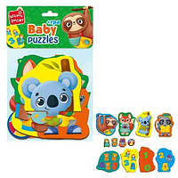 Беби пазлы MAXI с игрой "Животные. Игрушки" VT1722-23 Vladi Toys, в пакете (4820234764587)