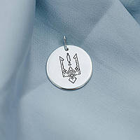 Срібний кулон Герб України Тризуб 132724герб Онікс TS, код: 7474017
