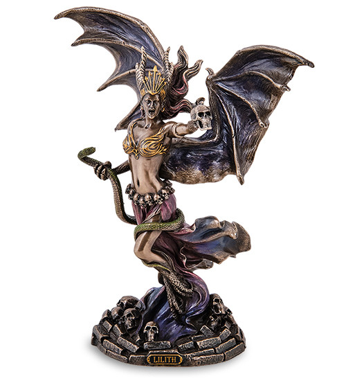 Статуетка Veronese Ліліт і змія Перша жінка 25 см 1907175 полістоун покритий бронзою VE