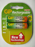 Аккумулятор GP AA R06 Ni-MH 2500 mAh 2шт Цена за 1 елемент.