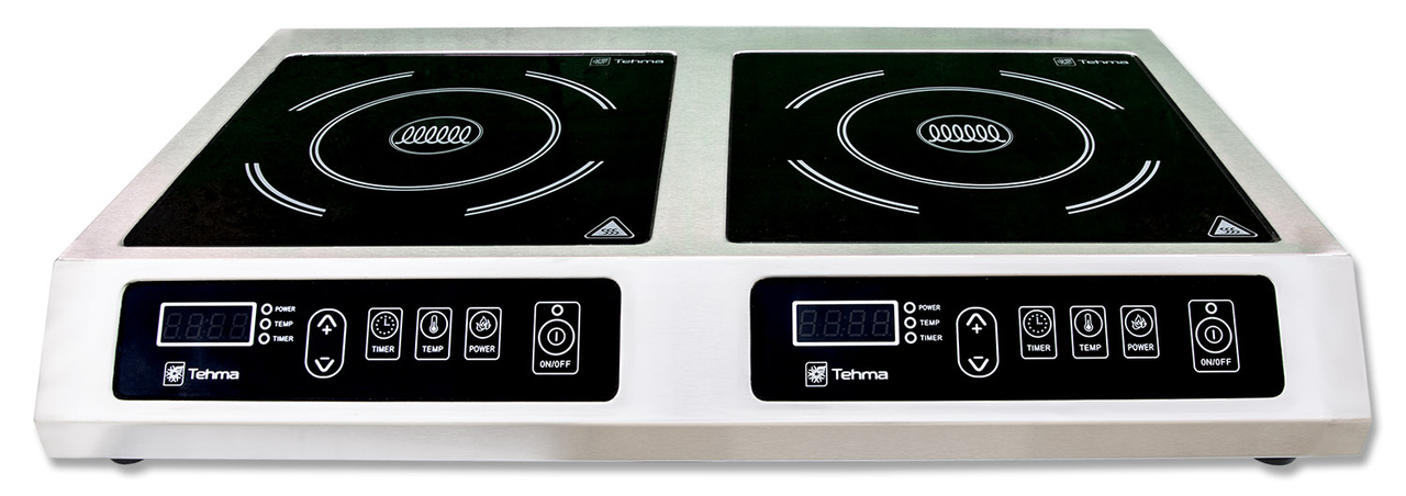 Индукционная плита Tehma 2-х конфорочная ТМИ28H2 2.8 кВт - фото 2 - id-p2202463719