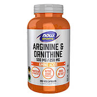 Аминокислота NOW Sports Arginine and Ornithine, 250 капсул