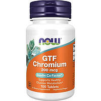 Витамины и минералы NOW GTF Chromium 200 mcg, 100 таблеток