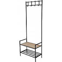 Вішалка для одягу підлогова + стійка для взуття лофт Bonro B58 Б5842