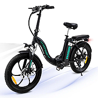 Електровелосипед HITWAY BK6S з дисковими гальмами 350 Вт 12 А/год 36 В колеса 20" запас ходу до 35 км Чорний