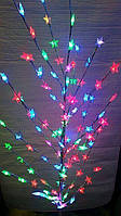 Гірлянда дерево світлодіодне на стійці 1.5 м 72 лампи, зірки мульти