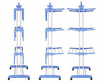 Сушарка для білизни Garment rack with wheels № K12-120 Блакитний Techno