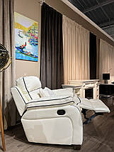 Шкіряний модний комплект диван-ліжко + 2 крісла реклайнера  206х100х100см JOSS Френк, фото 3