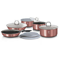 Набор кухонной посуды 12 предметов с мраморным покрытием Berlinger Haus iRose Edition BH-6104 Б5671--16