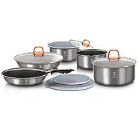 Набор кухонной посуды 12 предметов с мраморным покрытием Berlinger Haus Moonlight Edition BH-6102 Б5676--16