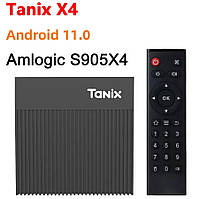 Смарт ТВ приставка SmartTV TANIX X4 4/64 S905x4 Android 11 Андроид ТВ бокс Б1616--16