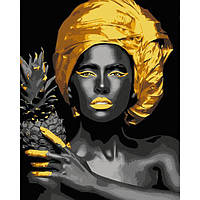 Картина по номерам Экзотическая красота с золотой краской BS52874 Techo