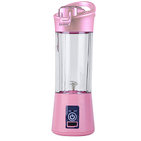 Блендер Smart Juice Cup Fruits USB Розовый 2 ножа Techo