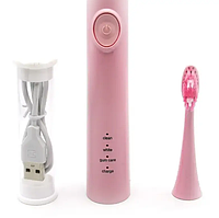 Электрическая зубная щетка Electronic Massage Toothbrush VGR Розовая Techo