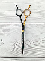 Профессиональные ножницы для стрижки волос черно-золотые JAGUAR, размер 5,5