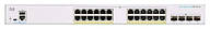 Коммутатор Cisco CBS250 Smart 24-port GE, PoE, 4x10G SFP+ (CBS250-24P-4X-EU)